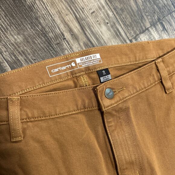Carhartt Rugged Flex Relaxed Fit Twill Double Front Work Pant 18Tall BN4296W New - Picture 5 of 12